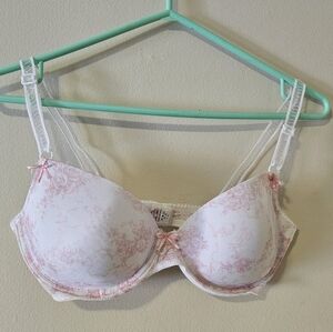 Triumph Womens Floral Lace Underwire Bra - Pink/white 36D